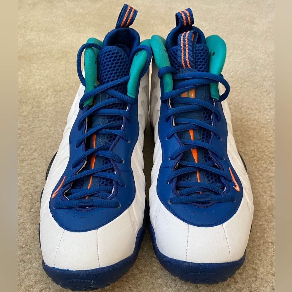 Nike Little Posite Pro GS Foamposite Blue Green 644792 404 Sz 7Y